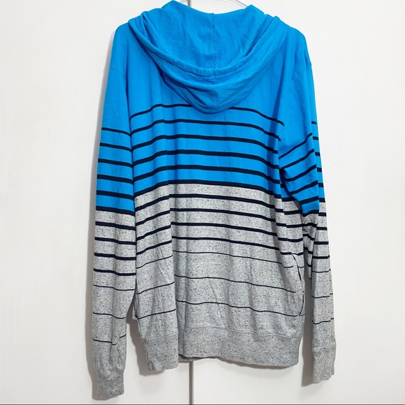 BILLABONG striped hoodie striped color blocked side and chest 100% cotton knit M - Picture 7 of 12